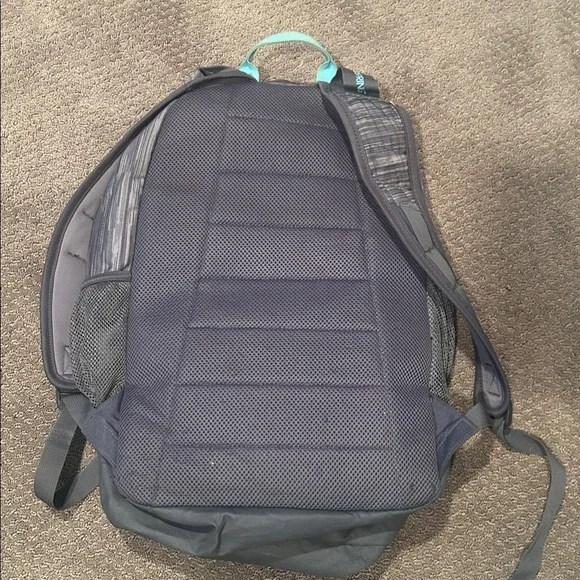 Adidas Gray and Teal Backpack multiple pockets - Picture 4 of 8